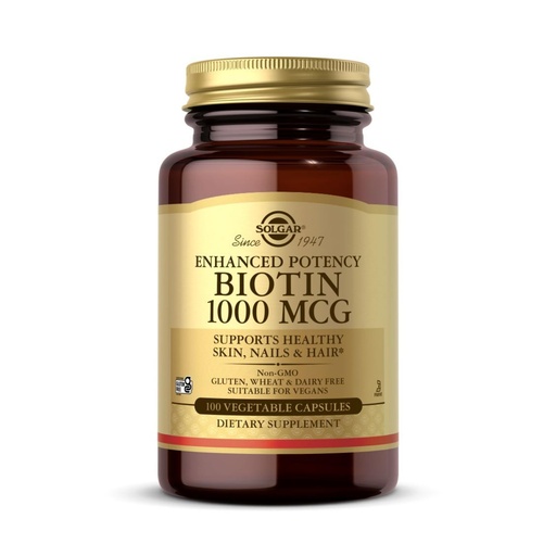 [BRSWIYQ3DECQMH3Y] Enhanced Potency Biotin 1Vitamin 000 mcg 100 Veg Capsules