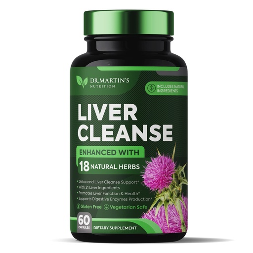 [BRSWYYLYCICQGE3H] Liver Cleanse Detox & Repair Formula Supplement | For Enhanced Liver & Gut Health | Boosts Energy | Antioxidant with 21 Ingredients Milk Thistle, Silymarin, Artichoke, Dandelion, Beet, Chicory & More