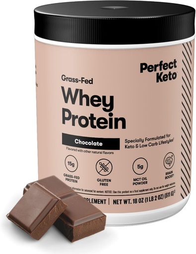 [BRSWGGIPCIPRMDIU] Keto Pure Whey Pulbere de proteine Izolat Delicious 100% Grass Fed Meal Shake No Artificials, Gluten Free, Soy Free, Non-GMO (Chocolat)