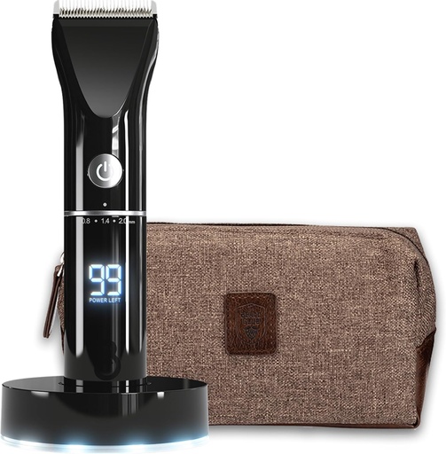 [BRSROCQ7BMNREDTF] The Beard Club Trimmer for Men with Travel Bag - Electric Cordless Rechargeable Beard & Hair Trimmer - High Power 7000 RPM - 8 Color Guides 45 Unique Trim Lengths - Travel Lock
