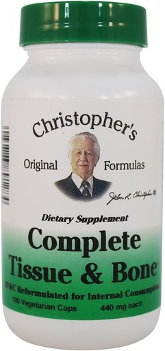 [BRSWIYYMOJ6R4CA5] Christopher's Original Formulas Complete Tissue & Bone Formula – 100 VCaps | Herbal Support for Bones & Connective Tissue - Pack of 3
