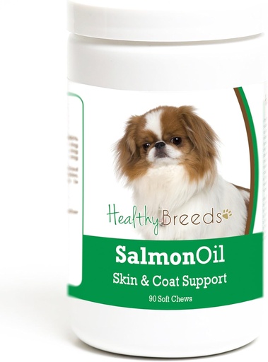 [BRSWGEICCIJR6AYU] Healthy Breeds Japanese Chin Salmon Oil Soft Chews 90 Count