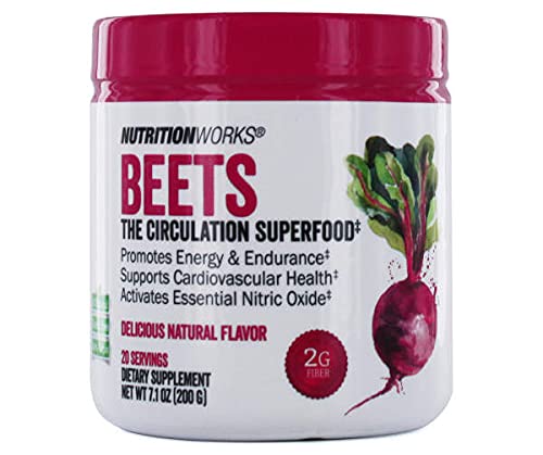 [BRSW2FTYOQOQOG3L] Nutrition Works Beets Superfood Powder Drink Mix for Energy and Endurance, 7.1 Oz.