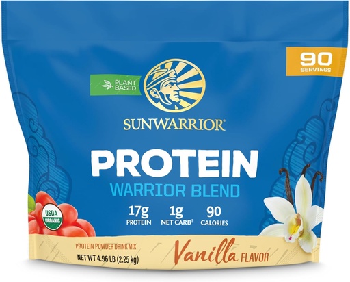 [BRSW2GQ2CNYR4F36] Organic Plant Based Protein Powder | Vegan Organic Protein Powder Vanilla Flavored with BCAA Amino Acids & Hemp Seed Pea Blend | Non-GMO Soy Dairy Filler & Gluten Free (Vanilla, 90 Servings)