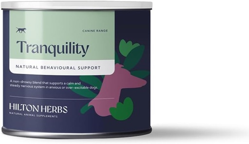 [BRSWKZ33DIMQ2YDM] Hilton Herbs Canine Tranquility Supplement for Anxiety/Nerves/Stress in Dogs, 4.4 oz Tub