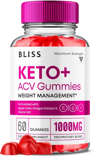 [BRSROBQEBUOWODQZ] Bliss Keto ACV Gummies Advanced Support, Bliss Keto Gummies, Keto Bliss Maximum Strength Keto+ ACV Apple Cider Vinegar Folate Vitamin Supplement, Blissketo Keto+ACV 1000MG Folic Acid (60 Gummies)