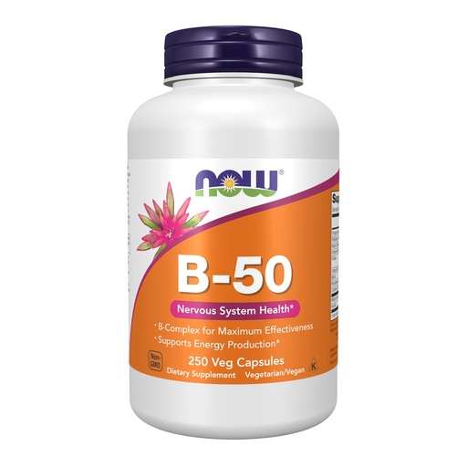 [BRSWIY32BQNBQ3D6] NOW Supplements, Vitamin B-50, Energy Production*, Nervous System Health*, 250 Veg Capsules