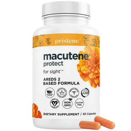 [BRSWGFI5OQMRGFL3] Macutene Protect Eye Vitamins for Macular Support Areds 2 with Lutein and Zeaxanthin Supplements (25mg/5mg) – Doctor Formulated Bilberry Supplement for Eyes, Lab Tested, Vegan (60 Capsules)