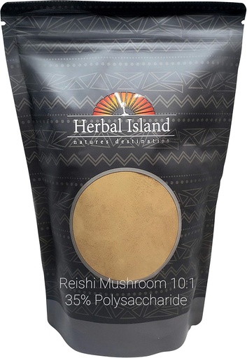 [BRSWIGA7AEOAKAAZ] Reishi Mushroom Extract 10:1 Powder 1 LB or 16 OZ 35% Polysaccharides Ganoderma lucidum