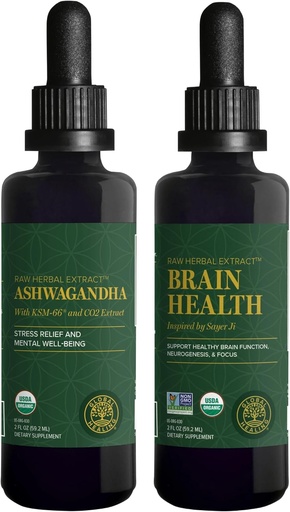 [BRSRAFQTCAOQOCL7] Global Healing Center Ashwagandha & Brain Health Kit - Ashwagandha Complex, Supports Mood, Function