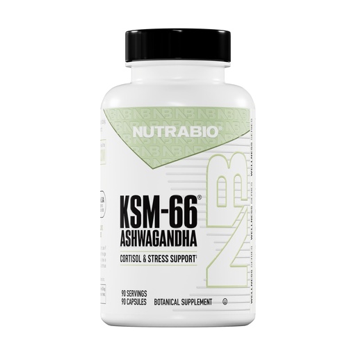[BRSWGHY5B4BAOEQ7] NutraBio Ashwagandha KSM-66 | Ashwaganda Herbal Supplement for Stress, Mood, & Performance | 600 MG of Clinically Studied KSM66 90 Capsules