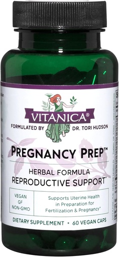 [BRSWIFYMAYMWEETO] Vitanica Pregnancy Prep, Reproductive System Support, Vegan, 60 Capsules