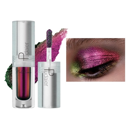[BRSRAGA2BBYAKHLU] ZUK Glitter Liquid Multichrome Eyeshadow, Multi-Dimensional Metallic Eye Shadow, High Pigmented Chameleon Eye Makeup, Quick Drying Eye Brightener Stick, Waterproof and Smudge-proof