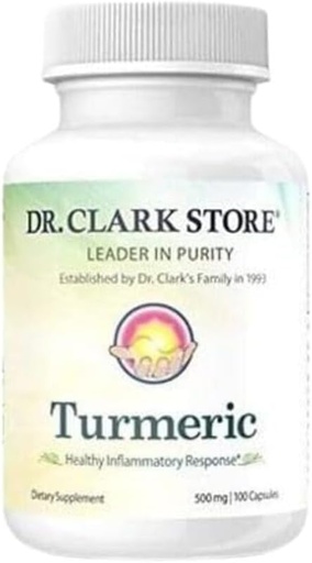 [BRSWIZQ2BQJWY2DY] Dr Clark Store Turmeric Curcumin 500mg  по 100 капсули, Имунна поддръжка, Natural билкови добавки, Non-GMO, Веган, Антиоксидант Boost