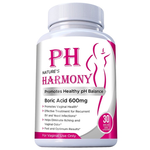 [BRSWG2QHOUCWECLP] PURE PLANT HOME Boric Acid Suppositories Nature's Harmony 30 Count 600 mg 100% Pure Made in USA
