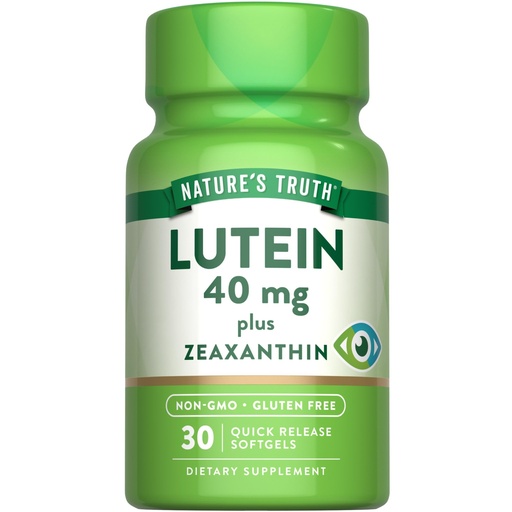 [BRSWGCTYOAHGMD37] Nature's Truth Lutein and Zeaxanthin Supplement | 40mg | 30 Softgels | Non-GMO & Gluten Free