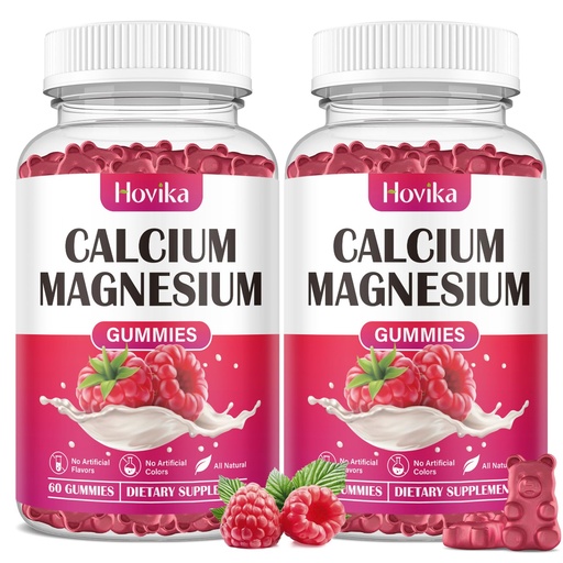 [BRSROCQNB4BWA2Y3] Calcium Magnesium Zinc Gummies-Calcium Magnesium 2:1 Ratio with Vitamin D3, K2, B6, B12 for Bone Strength, Muscle Function & Nerve Health, Extra Absorption Formula, Vegan, Raspberry Flavor 120 Gummies