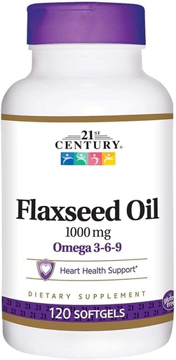 [BRSROZICCMIGEG33] ikj Flaxfrø Olje Omega 3-6-9 Kosttilskudd Softgels 1000mg 120 ct
