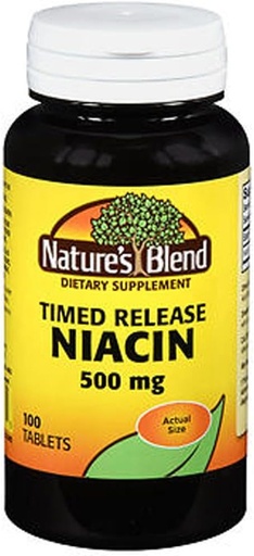 [BRSWIZQCCQDRCFDY] Blend Niacin da natureza Release cronometrada 500 mg 500 mg 100 tabs