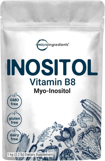 [BRSWKFQZCR6BC3I3] Micro Ingredients Myo-Inositol Powder, 2.2lb (1666 Servings) | Inositol Supplement for Women | Supports Hormonal Balance & Ovarian Health | Non-GMO, Vegan, Filler-Free