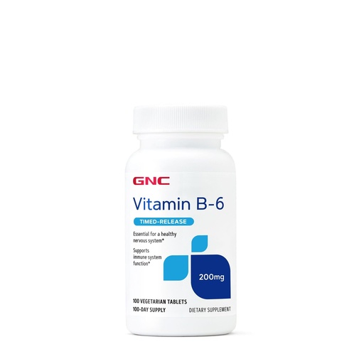 [BRSWYAQ6OV5WOC37] GNC Vitamin B6 200mg Supplement, Supports Immune System and Nervous System, 100 Serving