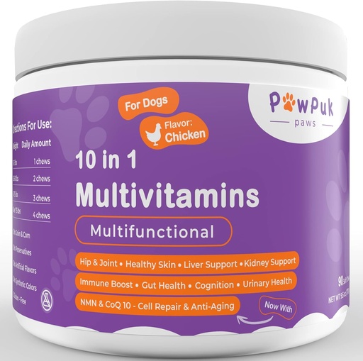 [BRSROY3ROQJRUH33] Multifunctional Dog Supplements and Vitamins, Silymarin, Green Lipped Mussel, Glucosamine, MSM, Salmon Oil, Probiotics, Co-Q10, NMN, Antioxidant, Immune, Gut, UTI, Radiant Skin & Coat