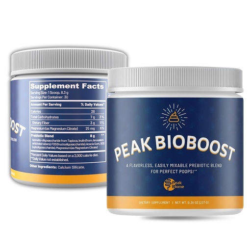 [BRSWYFT2OQMRACTZ] Peak BioBoost - Prebiotic Fiber Supplement - Flavorless Digestive Nutritional Supplements - Easy to Dissolve Prebiotic Powder - No Gluten, Soy or Dairy - 1 Month Supply - 30 Servings