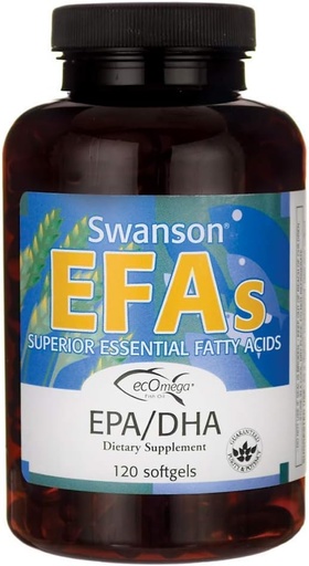 [BRSWIYT7PMNGA3DU] Swanson EFA EPA & DHA Lemon Flavor 120 SGELS