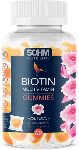 [BRSRAFLYCIFQAHL6] SOHM Biotin Gummies, Biotin Gummies for Healthy Hair,Skin and Nails -Multivitamin Gummies for Adults,Suppliments for Men,Women