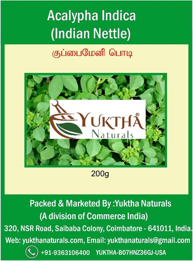 [BRSWGGQHDF5GEHTH] Naturals Harita Manjari Kuppaimeni/Acalypha Indica Powder/Indian Nettle - 200g