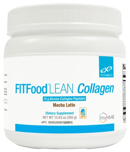 [BRSRMGQTC4JRA3TX] XYMOGEN FIT Lean Food Collagen - Muscle Recovery & Connective Tissue Support - Collagen Peptide Protein Powder - with HMB & Vitamin D3 - Mocha Latte - 14 Servings (13.83 oz)