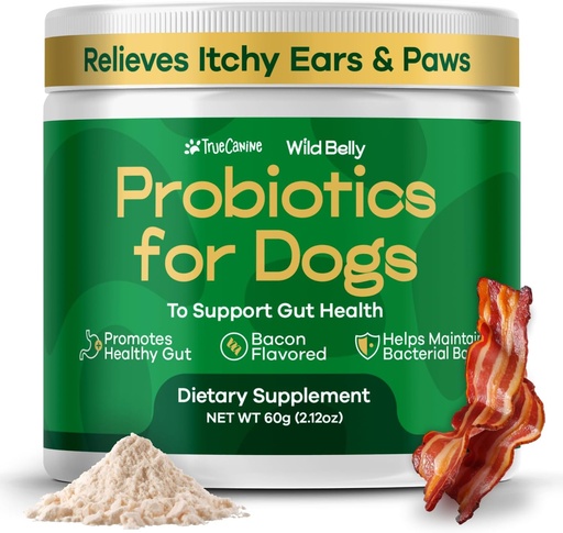 [BRSRAZD5CABRECDB] Dog Probiotics for Digestive Health - Probiotic for Dogs Gut Health & Allergy Relief - Probiotics for Dogs - Yeast, Itchy Skin and Itchy Ears - Powder Alternative to Pet Chews - TrueCanine Wild Belly