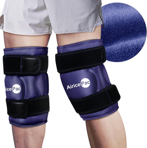 [BRSRAZT3PJ6AKDL5] XXL Ice Pack Wrap Around Entire Knee After Surgery, Reusable Gel Large Ice Pack for Knee Injuries, Pain Relief, Swelling, Knee Surgery, Sports Injuries, 2 Pack Blue
