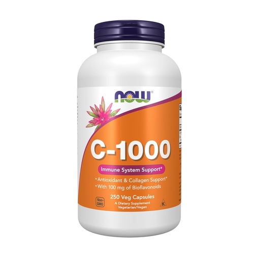 [BRSWIY32BQOBUEQZ] NOW Foods Supplements, Vitamin C-1,000 with 100 mg of Bioflavonoids, Antioxidant Protection*, 250 Veg Capsules