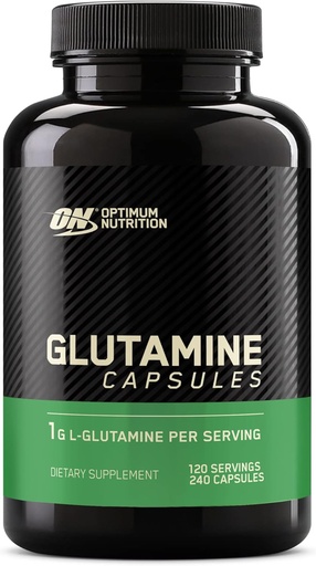 [BRSWIYANDIAA4GT4] Optimum Nutrition L-Glutamine Muscle Recovery Capsules, 1000mg, 240 Cuenta (Package May Vary)
