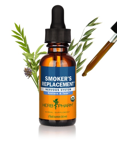 [BRSWIY35AINRE2Y3] Herb Pharm Smoker's Replacement Liquid Herbal Formula for Nervous System Support - 1 Ounce