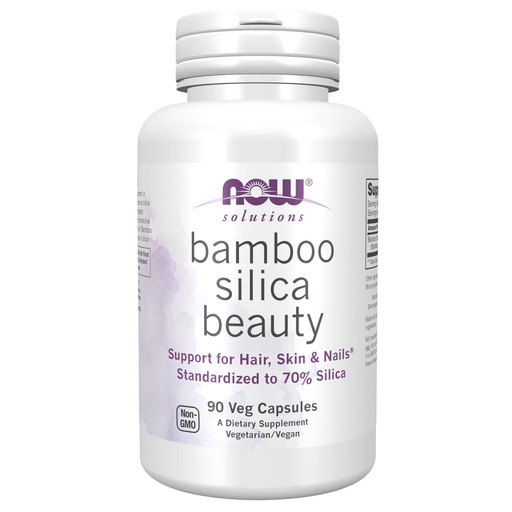 [BRSWGBL5BEGQOCY6] NOW Foods Solutions, Bamboo Silica Beauty, Support for Hair, Skin & Nails, Standardized to 70% Silica, 90 Veg Capsules