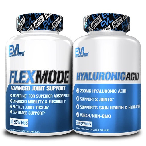 [BRSROYD4PIOQGCDB] Advanced Joint Support Supplement Bundle - Complete Joint Support Stack with Hyaluronic Acid and FlexMode with Joint Vitamins Glucosamine Chondroitin MSM and BioPerine for Enhanced Absorption