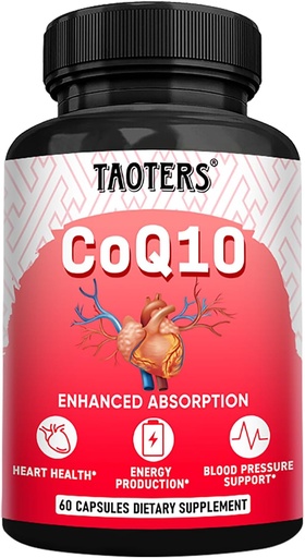 [BRSRAEA7O4DRGH3U] CoQ10 400MG Supplement Per Serving| Coenzyme Q10 Capsules with Organic Dandelion Root 840MG, Calcium 64MG, Black Pepper Extract 40MG| Support for Heart Health & Energy Production| 60 Capsules