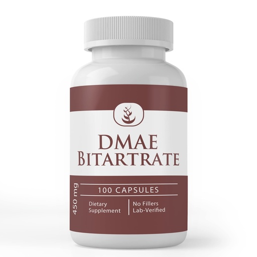 [BRSWYCA6OB7AYGQV] Pure Original Ingredients DMAE Bitartrate, (100 Capsules) Always Pure, No Additives Or Fillers, Lab Verified