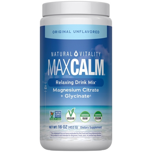 [BRSWIYQGCJ5RAFIZ] Natural Vitality Calm, Magnesium Supplement, Anti-Stress Drink Mix Powder, Gluten Free, Vegan, & Non-GMO, Original Unflavored, 16 oz