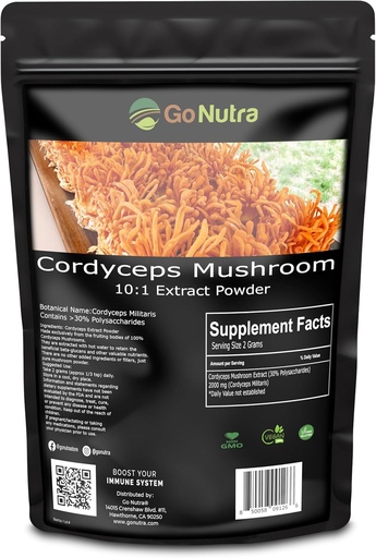 [BRSWGAQQDF5WOAY3] Cordyceps Mushroom Powder (pó de cogumelo cordyceps) Extrair 30% Polissacáridos Não- OGM Puro Cordycep Powder 8 onças (225 gramas)