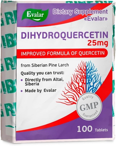 [BRSWYCQPDJ5QGD3L] Evalar Dihydro Querbetin Siberian Pine Larch Bioflavonoid 100 Tabs