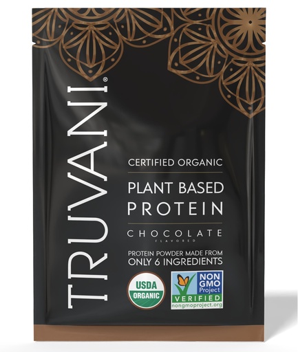 [BRSWYHYYCUBBMFL2] Truvani Vegan Pea Protein Powder | Chocolate | 20g Organic Plant Based Protein | 1 Serving | Keto | Gluten & Dairy Free | Low Carb | No Added Sugar