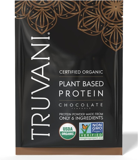 [BRSWYHYYCUBBMFL2] Truvani Vegan Pea Protein Pulver | Schokolade | 20g Bio Pflanzen basiertes Protein | 1 Servieren | Keto | Gluten & Dairy Free | Low Carb | Kein hinzugefügt Zucker