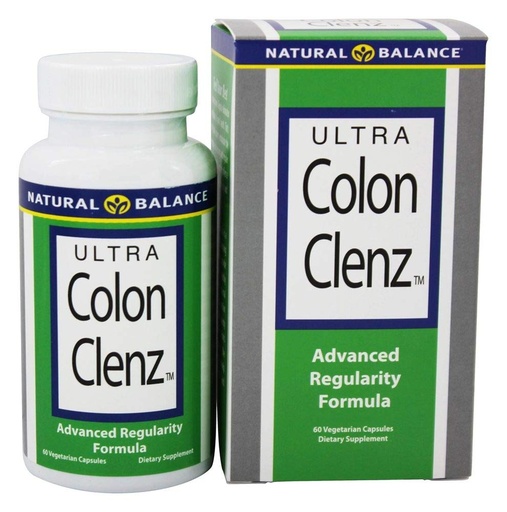 [BRSWIYQIBYHAIH32] Natural Balance Ultra Colon Clenz | Herbal Cleansing & Regularity Formula for Overnight Support | 60 VegCaps, 60 Serv.