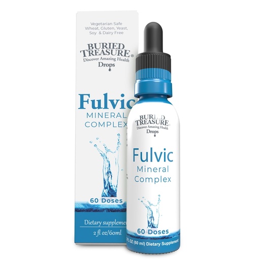 [BRSRMFAPC57WK3IY] Buried Treasure Fulvic Mineral Drops – 295mg Trace Minerals, Ionic Fulvic Acid Supplement for Hydration, Energy & Electrolyte Support, Vegan, Non-GMO, 2 fl oz Liquid Drops