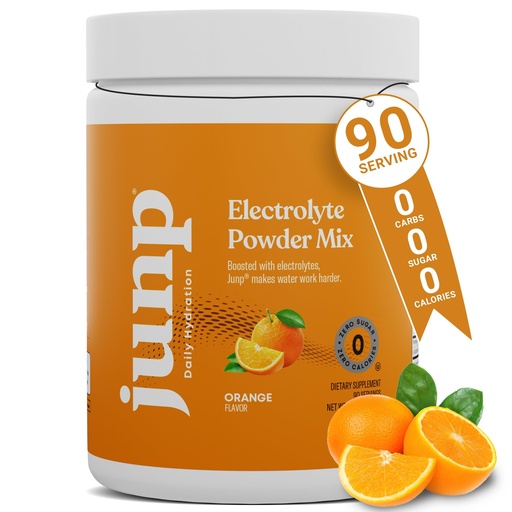 [BRSWYHYLPMMRODTJ] JUNP Electrolytes Powder No Sugar No Carbs, Sweet Tangy Citrus Orange Keto Electrolyte Drink Mix, Potassium & Salt Hydration Powder Electrolytes Zero Calorie Sugar Free Electrolyte Powder, 90 Servings