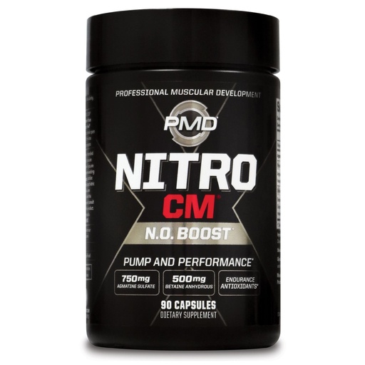 [BRSWGYYOCQCW2FDH] PMD Sports Nitro cm - Nitric Oxide with Agmatine Pre Workout Supplement - Muscle Growth Pre Workout with L Arginine - Endurance Boost for Hardcore Exercise, Training, and Bodybuilding - 90 Capsules