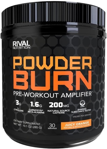 [BRSWK2YTCUOBMCL6] Powder Burn 2.0 Orange 35 Serving,14.24 Ounce